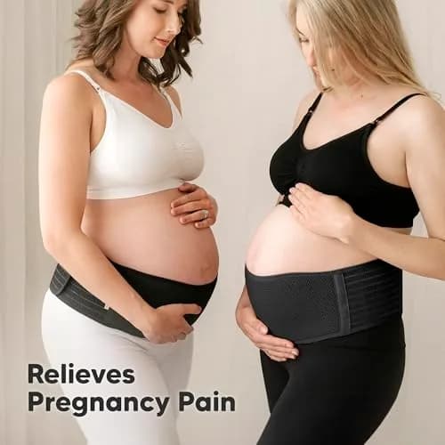 KeaBabies Maternity Belly Band XL Black | 360° Ergonomic Support for Pregnancy & Postpartum thumbnail 8