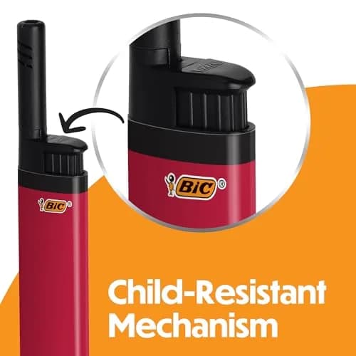BIC EZ Reach Candle Lighter 6 Count Pack | Child-Resistant, Assorted Colors, 1.45-inch Wand for Candles & Grills thumbnail 8