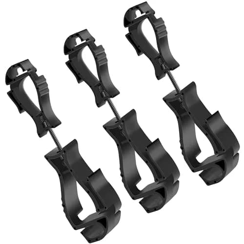 NANHONG Glove Clips 3-Pack Heavy Duty Work Glove Holders with Interlock Belt Clip | Red thumbnail 1