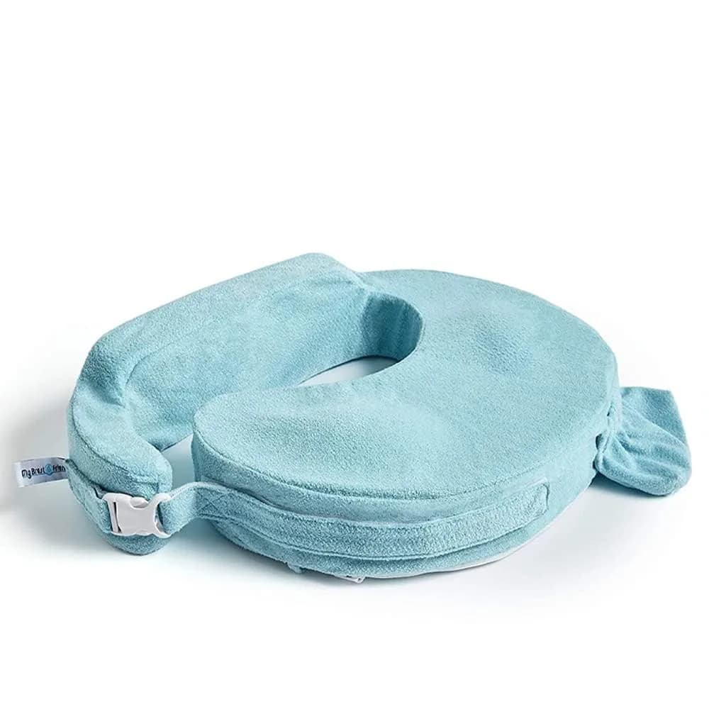 My Brest Friend Nursing Pillow - Deluxe - Aqua | Supportive, Durable & Eco-Friendly for Breastfeeding - main product image