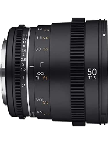 Samyang 50mm T1.5 VDSLR MK2 Cine Lens for Canon EF | Full Frame, Manual Focus, Weather-Sealed Mount thumbnail 4