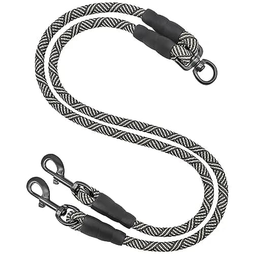 Mycicy Heavy Duty Double Dog Leash Coupler for Two Large Dogs | Tangle-Free 33" Extension thumbnail 1