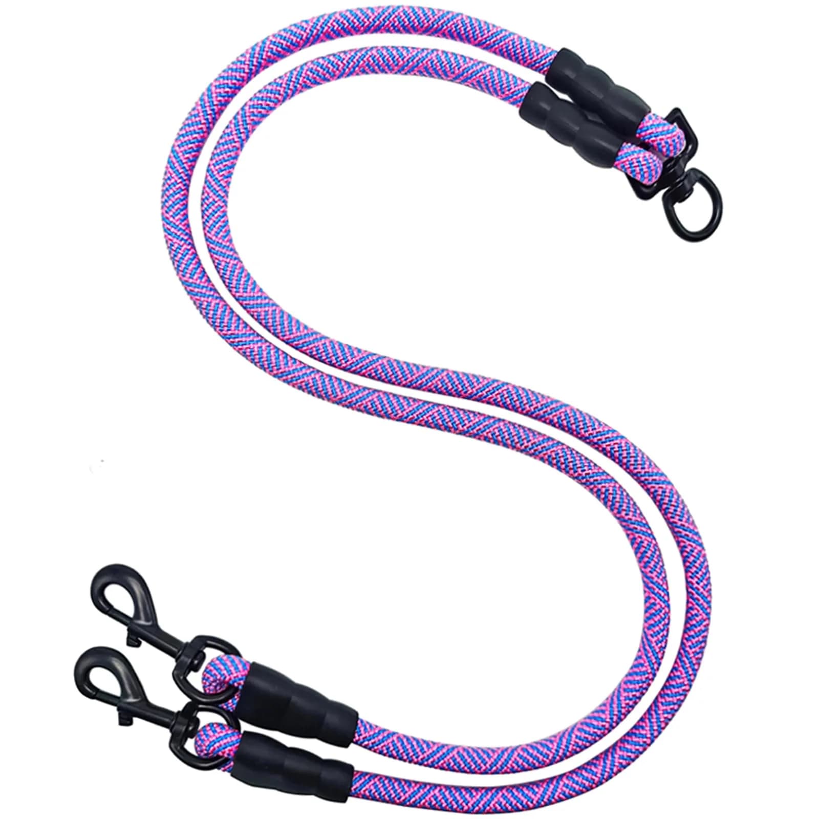 Mycicy Double Dog Leash Coupler 0.8cm (1/3") x 84cm (33") | Tangle-Free Dual Dog Lead for 4.5-16kg Dogs