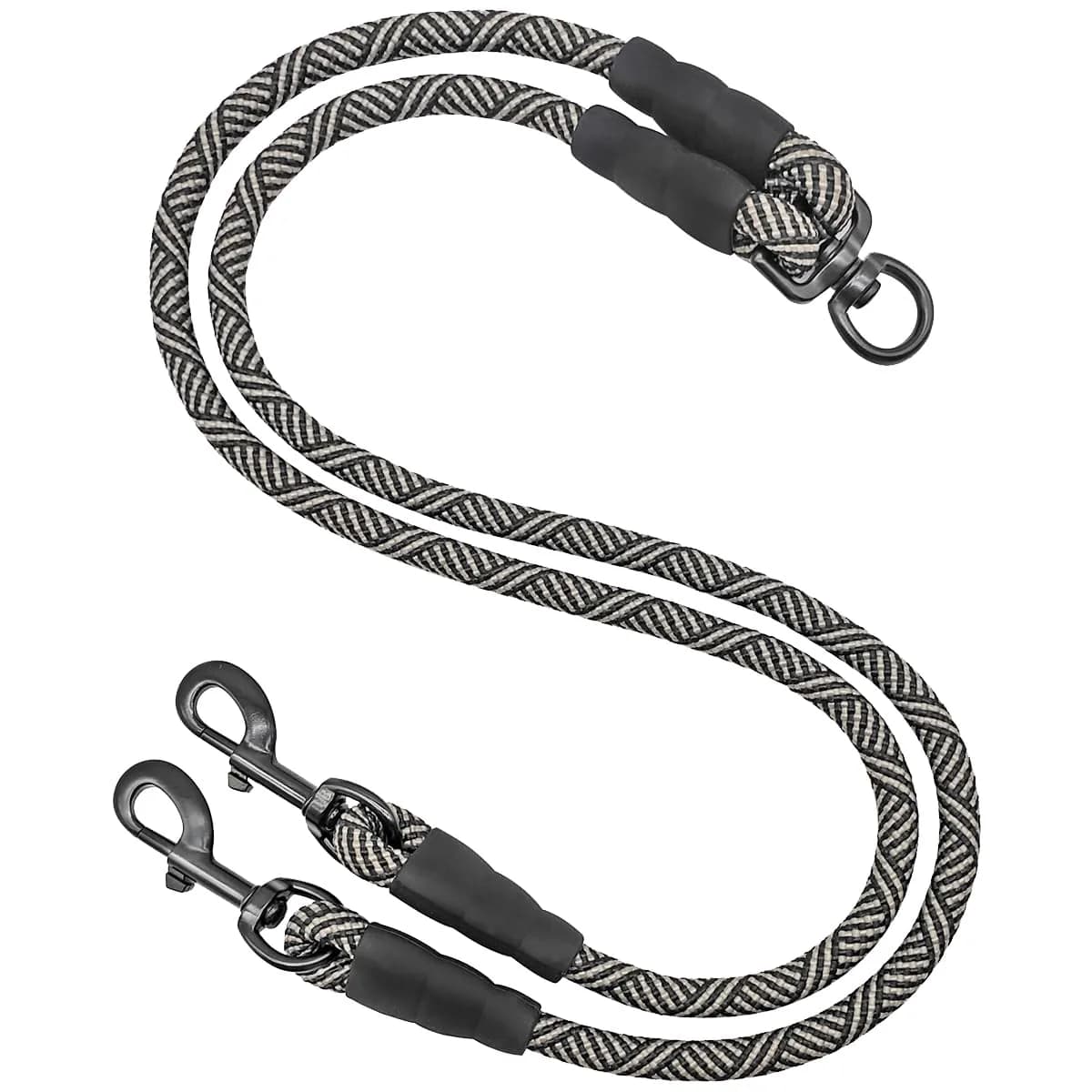Mycicy Double Dog Leash Coupler 1/3" (0.84cm) x 33" (83.82cm) | Tangle-Free Dual Dog Lead Splitter for Small-Medium Dogs