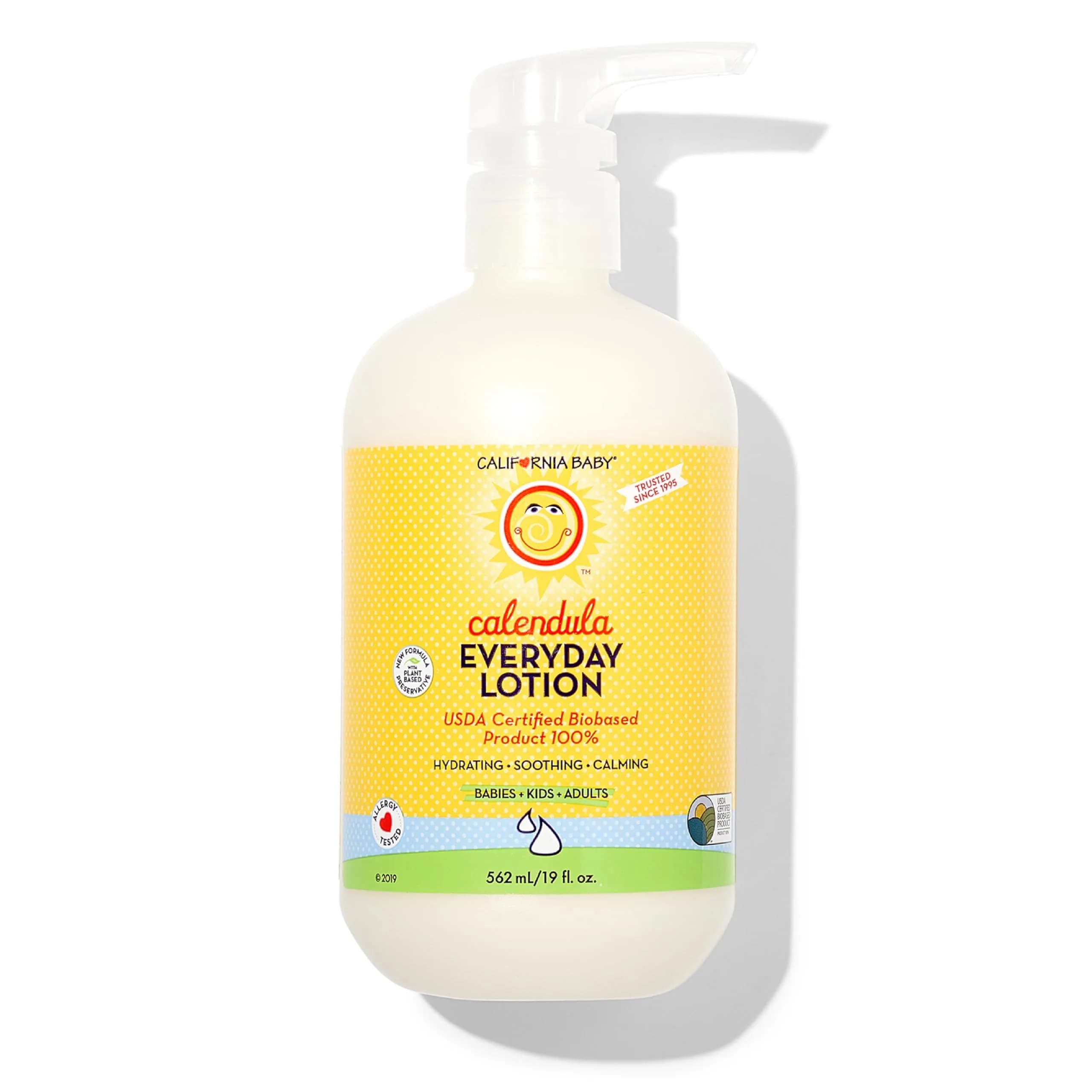 California Baby Calendula Lotion | 19 oz (562 ml) | USDA Certified 100% Plant-Based Moisturizer for Sensitive Skin - main product image