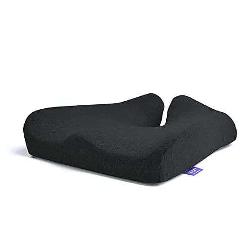 Cushion Lab Patented Pressure Relief Seat Cushion Black | Ergonomically Contoured for Tailbone & Hip Pain Relief thumbnail 1