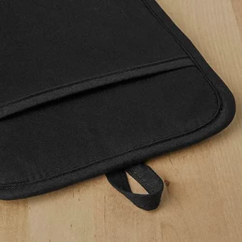 KitchenAid Ribbed Soft Silicone Pot Holder 2-Pack Set, Matte Black, 18cm x 23cm (7"x9") | Heat Resistant Up to 500°F thumbnail 3