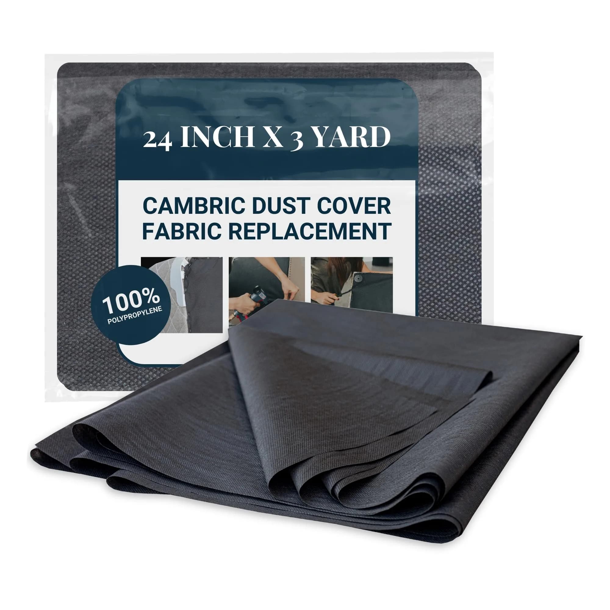 House2Home Cambric Dust Cover Fabric 68.6 cm (24 Inch) x 2.74 m (3 yd) | Professional Upholstery Material