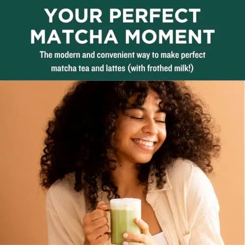 Jade Leaf Modern Matcha Whisk Set with Electric Frother, Scoop & Sifter | Beginner-Friendly Clump-Free Matcha Preparation thumbnail 6