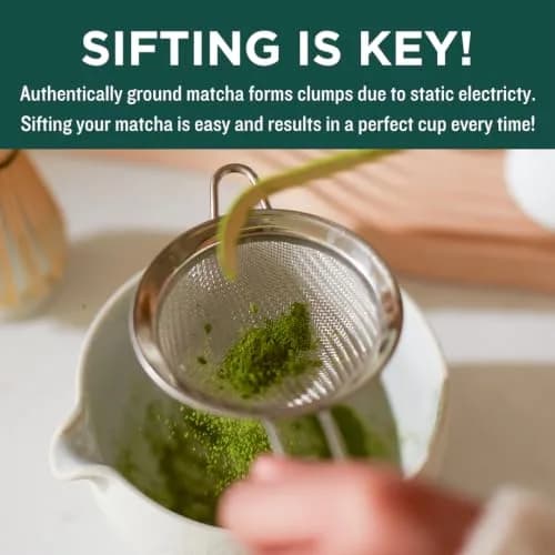 Jade Leaf Modern Matcha Whisk Set with Electric Frother, Scoop & Sifter | Beginner-Friendly Clump-Free Matcha Preparation thumbnail 3