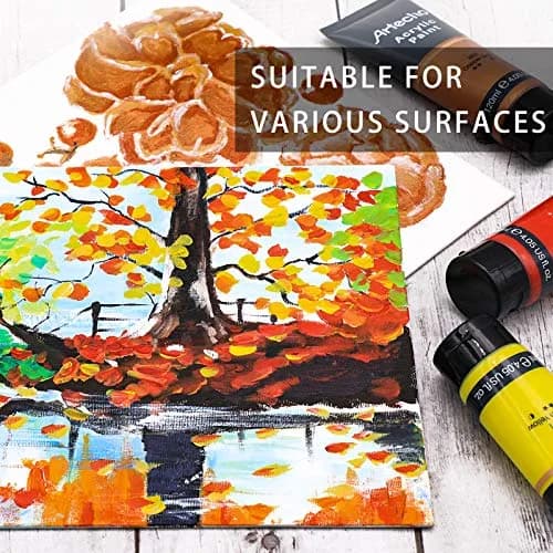 Artecho 8 Colors Acrylic Paint 120ml | Rich, Lightfast, Versatile for Canvas & Crafts thumbnail 6