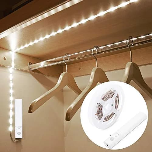 KUCAM Motion Sensor Wardrobe Light 1.5M | PIR Auto on/Off, Battery Powered, 6000K White for Closet & Bedroom thumbnail 1
