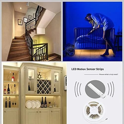 KUCAM Motion Sensor Wardrobe Light 1.5M | PIR Auto on/Off, Battery Powered, 6000K White for Closet & Bedroom thumbnail 5