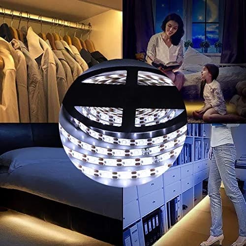 KUCAM Motion Sensor Wardrobe Light 1.5M | PIR Auto on/Off, Battery Powered, 6000K White for Closet & Bedroom thumbnail 2