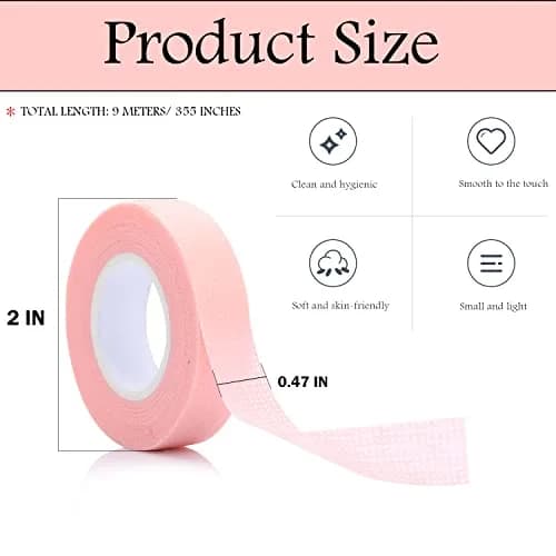 JASSINS 6 Rolls Eyelash Tape,Adhesive Fabric Tape,2 Color | Breathable, Safe & Easy to Tear thumbnail 5