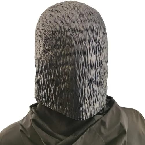 CreepyParty Crow Mask, Full Head Natural Latex Bird Costume for Halloween Party | Adult Unisex Horror Mask thumbnail 8