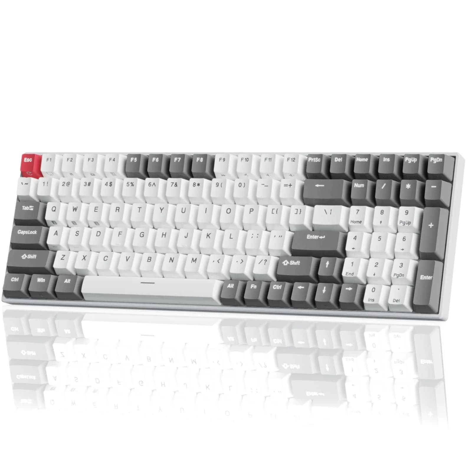 RK ROYAL KLUDGE RK100 Wireless Mechanical Keyboard RGB Backlit Bluetooth5.1/2.4G/Wired 96% Full Size 100-Key Hot Swappable Blue Switch Carbon | Compact Gaming Keyboard — Classic / Hot Swappable Brown Switch