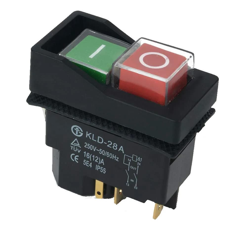 WSDMAVIS KLD-28A Waterproof Magnetic ON Off Pushbutton Switch 220V (16A Rated Current) - main product image