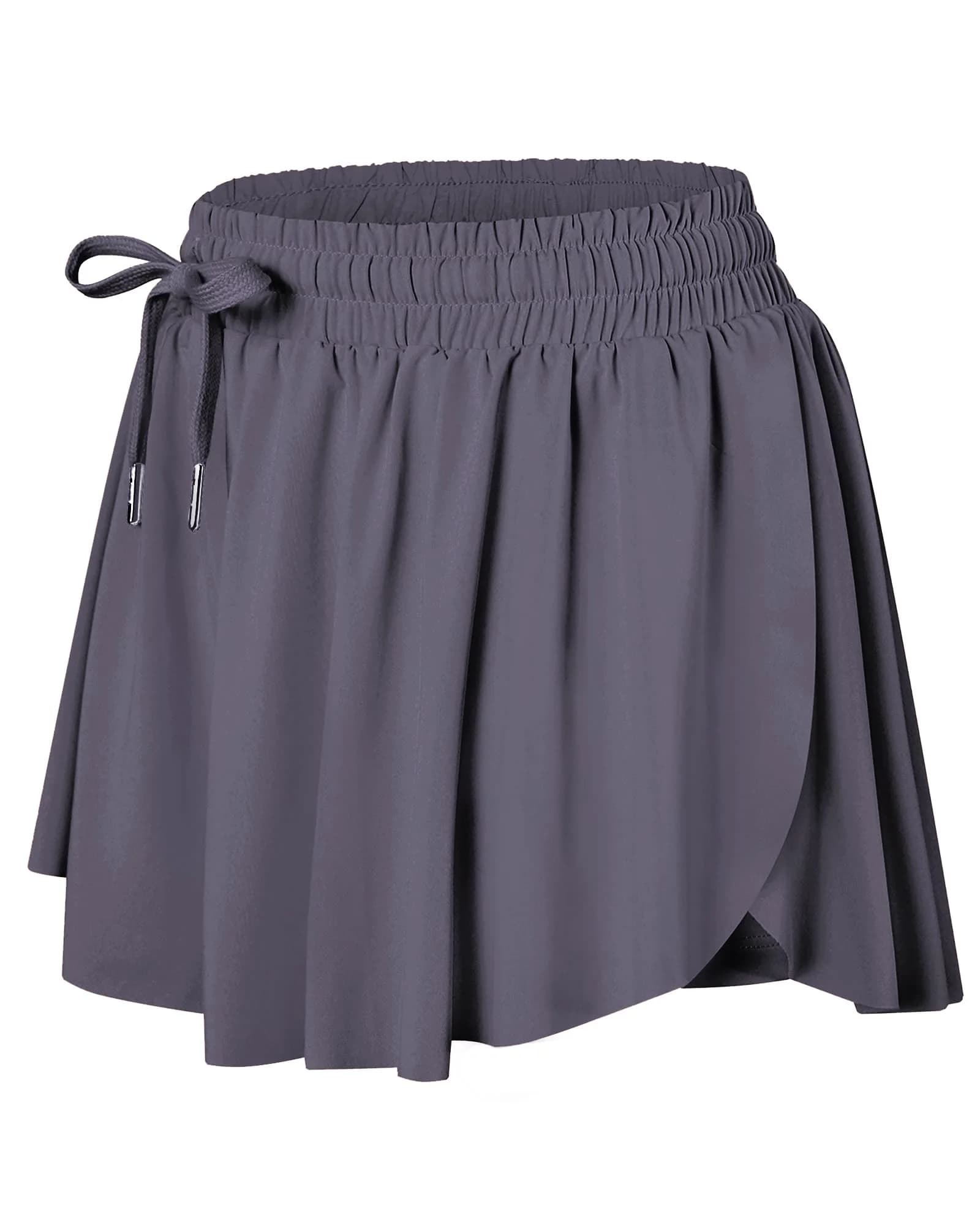 Wsirmet Butterfly Shorts for Women 2-in-1 Athletic Skorts with Pocket | High Waisted, Moisture-Wicking, Size Inclusive