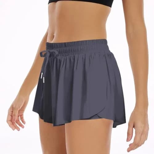 Wsirmet Butterfly Shorts for Women 2-in-1 Athletic Skorts with Pocket | High Waisted, Moisture-Wicking, Size Inclusive thumbnail 3