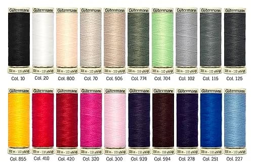 Gütermann Thread Poly Set 20SP Basics | Assorted Polyester Threads for Sewing (7.8 in x 4.5 in x 0.9 in) thumbnail 2