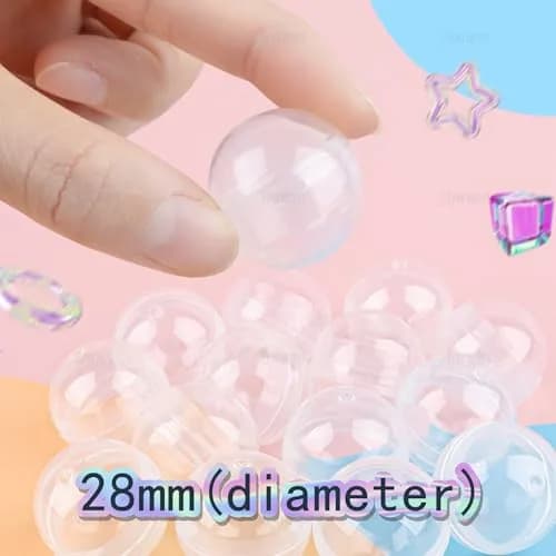 AUEAR Clear Empty Round Vending Machine Capsules 200 Pcs (28 mm / 1.1 Inch) | Perfect for Party Favors & DIY Crafts thumbnail 7