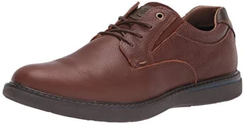 Nunn Bush Bayridge Plain Toe Oxford Brown 13 W (EE) | Classic Leather Dress Shoe for Men thumbnail 1