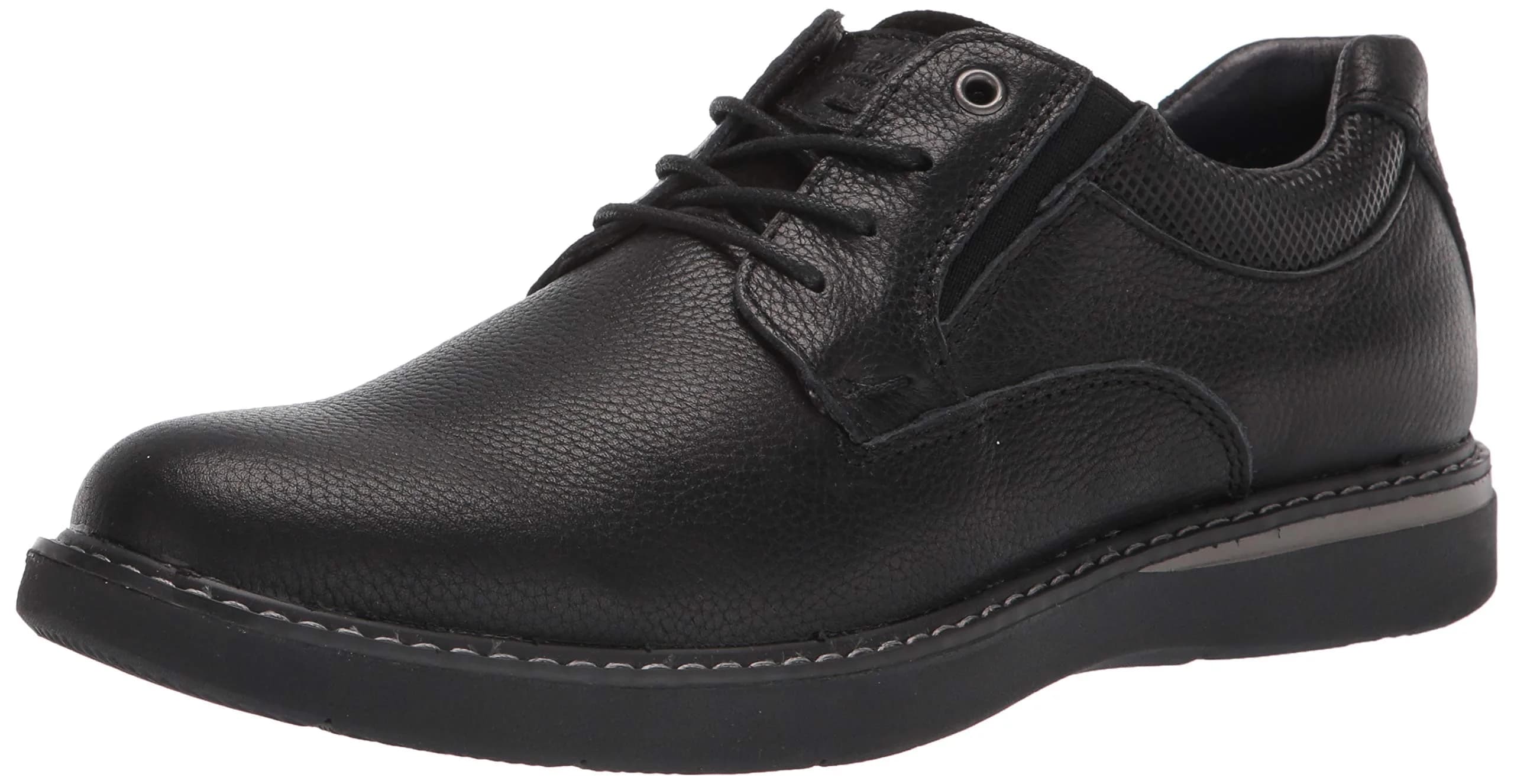 Nunn Bush Bayridge Plain Toe Oxford Brown 13 W (EE) | Classic Leather Dress Shoe for Men — Black / 11.5