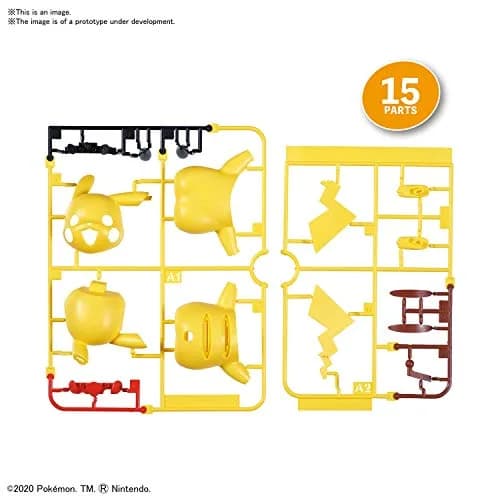 Bandai Pokémon Model Kit Pikachu | Simple Build Kit with 15 Parts, Foil Stickers, Small Size thumbnail 4