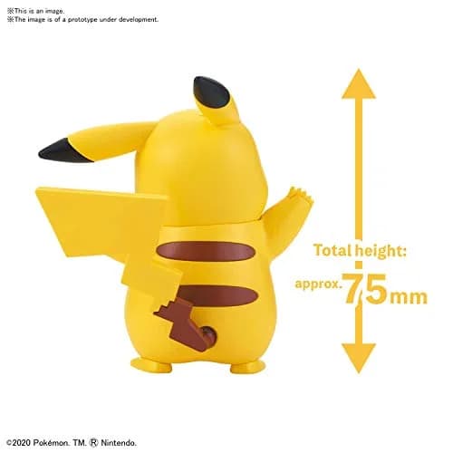 Bandai Pokémon Model Kit Pikachu | Simple Build Kit with 15 Parts, Foil Stickers, Small Size thumbnail 2