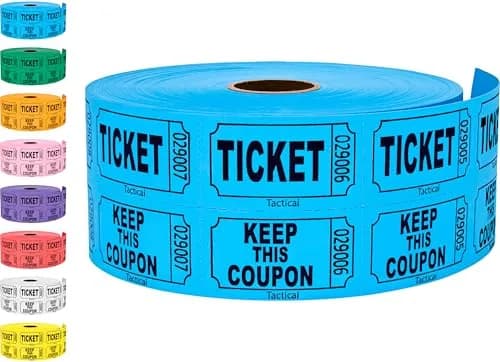 Tacticai Raffle Tickets Double Roll 1000 Count Blue | Consecutively Numbered for Events thumbnail 1
