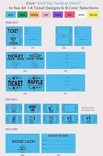 Tacticai Green Raffle Tickets Double Roll 1000 Count | Consecutively Numbered for Events thumbnail 3
