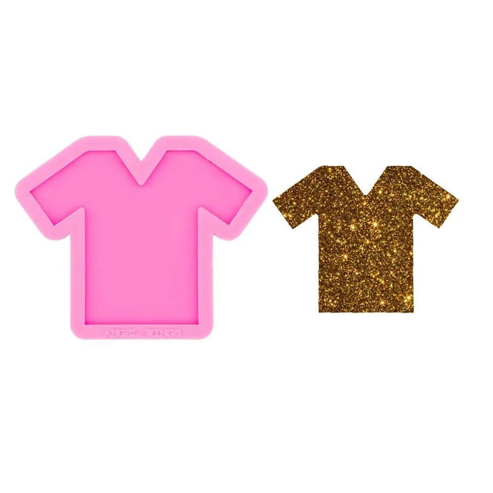Angel Wings T-shirt Shape Keychain Silicone Mold for Fondant & Desserts | 10 cm x 30.1 cm (3.9 in x 11.8 in) - main product image