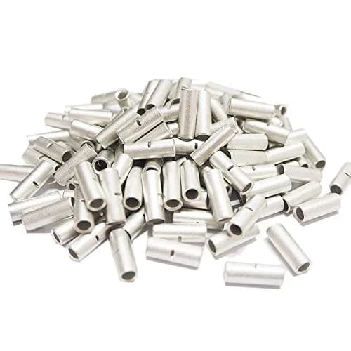 Teansic 100Pcs Bare Uninsulated Butt Connectors AWG12-10 | Corrosion-Resistant Copper Terminals thumbnail 1