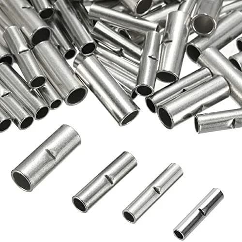 Teansic 100Pcs Bare Uninsulated Butt Connectors AWG12-10 | Corrosion-Resistant Copper Terminals thumbnail 6