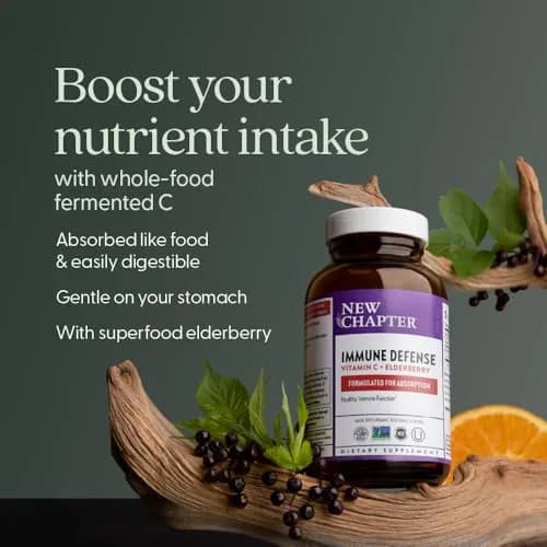 New Chapter Immune Defense, Vitamin C + Elderberry, 30 Count | Supports Immune Function & Stress Response thumbnail 3