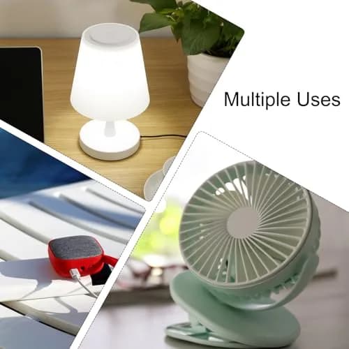 uxcell USB Type-A Male to 3.5 x 1.35mm DC 5V 1A Barrel Connector Charge Cable 1m (3.28ft) White | Powers USB Fans, Desk Lamps, Mini Speakers thumbnail 6