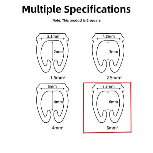 Fafeicy Wire Markers 100 PCS KCM-6MM Square | Bright Color Cables Label for Easy Identification thumbnail 2