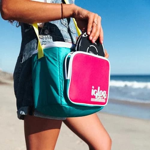 Igloo Retro Collection Square Lunch Bag with Leakproof Insulation, 9 Can Capacity, Neon Color thumbnail 4