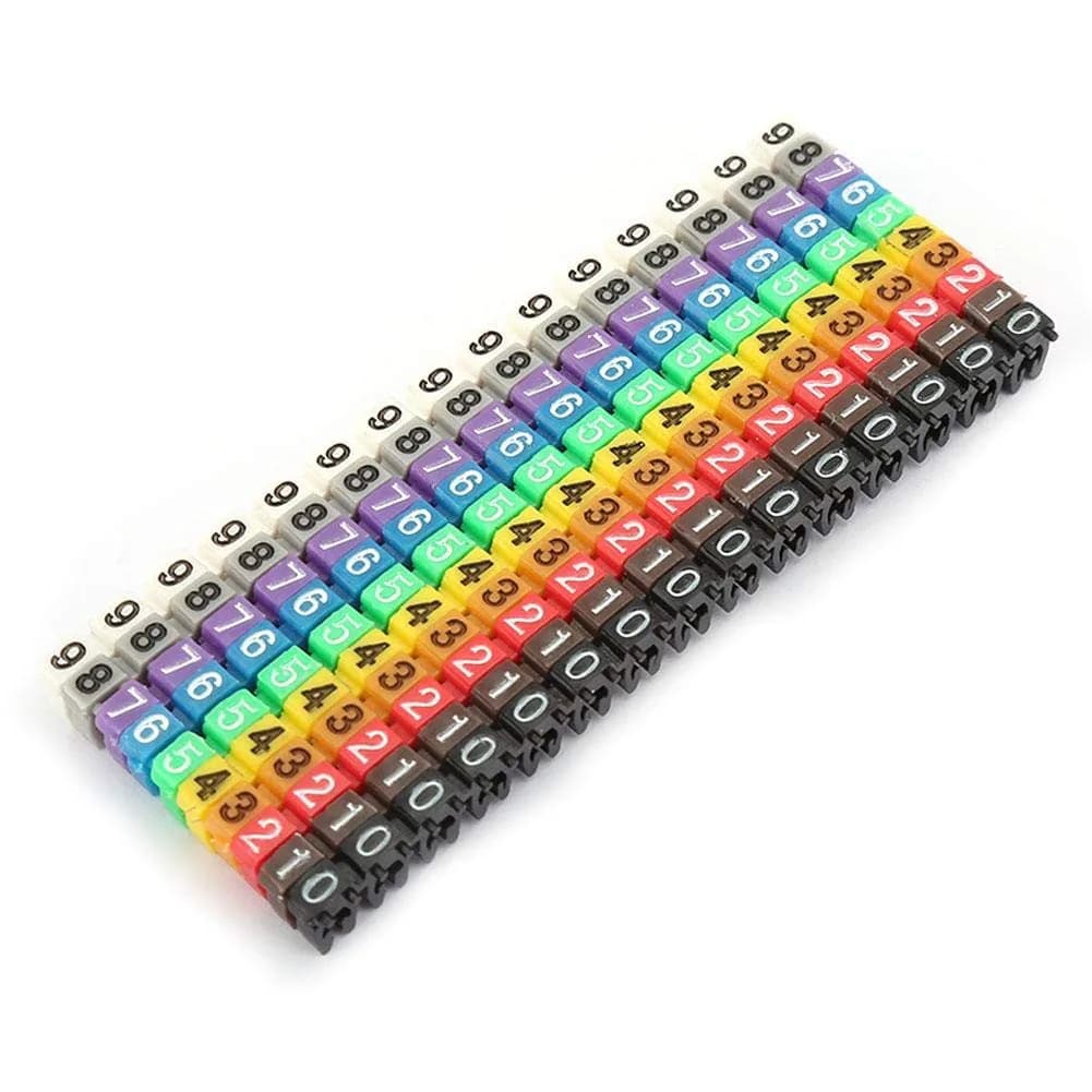 Fafeicy Clip on Wire Markers 150PCS | Colorful Cable Number Labels for Marking Wires
