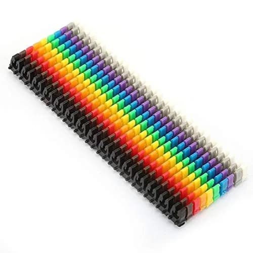 Fafeicy Clip on Wire Markers 150PCS | Colorful Cable Number Labels for Marking Wires thumbnail 8