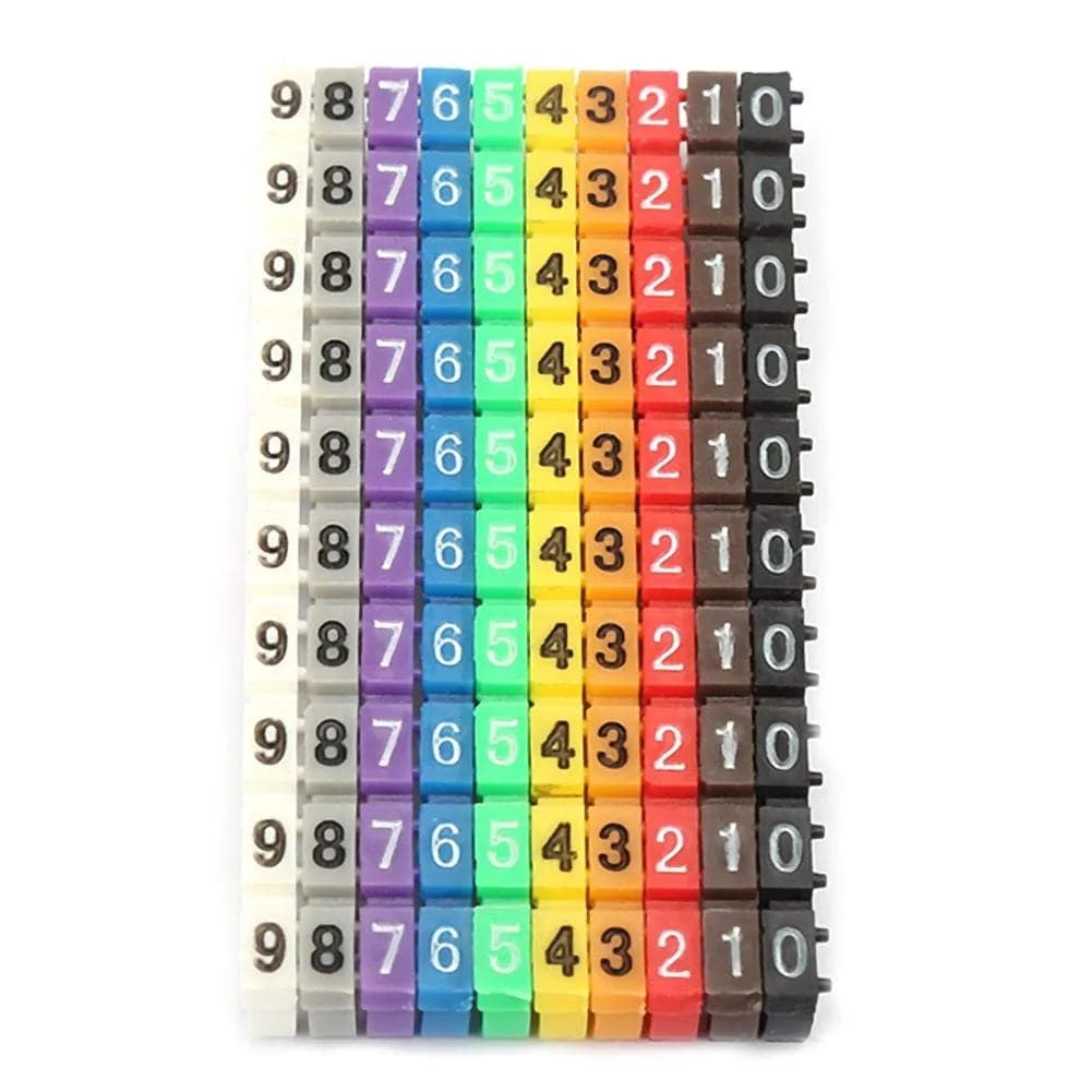 Fafeicy Clip on Wire Markers 100PCS | Bright Color Cable Labels for Easy Identification