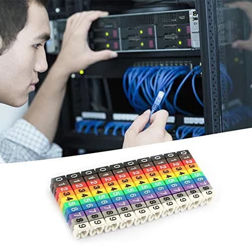 Fafeicy Colorful Wire Number Labels 100PCS | Cable Markers for Easy Identification thumbnail 9