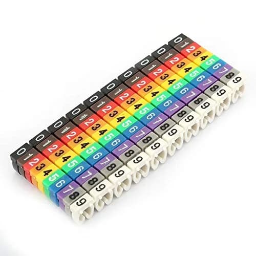 Fafeicy Colorful Wire Number Labels 100PCS | Cable Markers for Easy Identification thumbnail 11