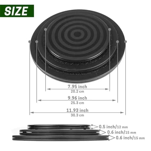 ZELARMAN Heavy Duty Rotating Garden Swivel Stand 30cm (12 Inch) | For Easy Trimming and Displaying Potted Plants thumbnail 2