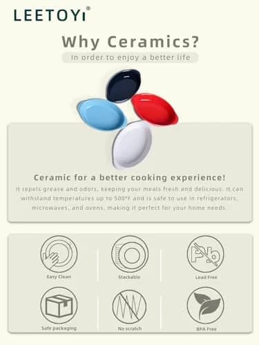 LEETOYI Porcelain Small Oval Au Gratin Pans, Baking Dish Set for 1 or 2 person servings, Bakeware with Double Handle for Kitchen and Home, Set of 2 (White) | Oven & Microwave Safe thumbnail 9
