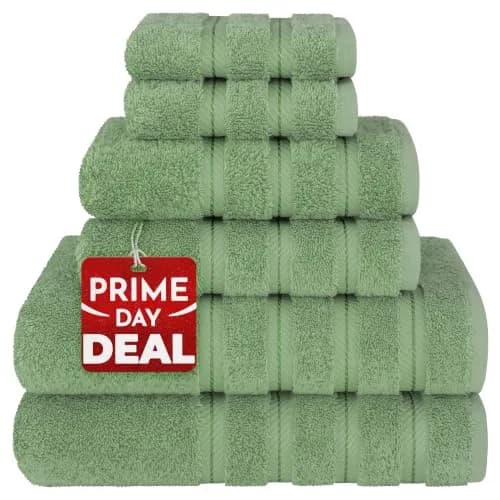 American Soft Linen 100% Cotton Turkish Towels - 6 Piece Set | Luxurious, Absorbent & Quick-Dry thumbnail 1
