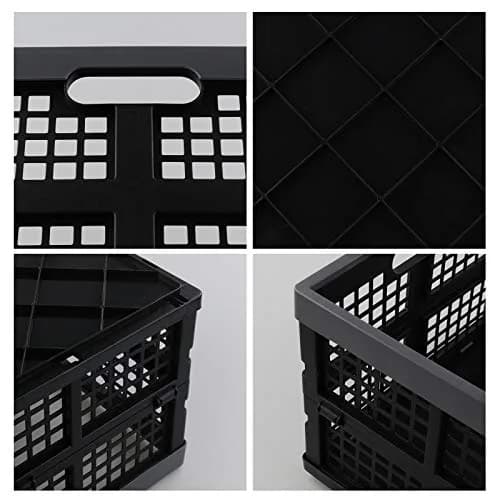 Sosody 34 L Plastic Storage Milk Crates, Large Collapsible Basket | Foldable, Durable & Spacious (70-120c) thumbnail 6