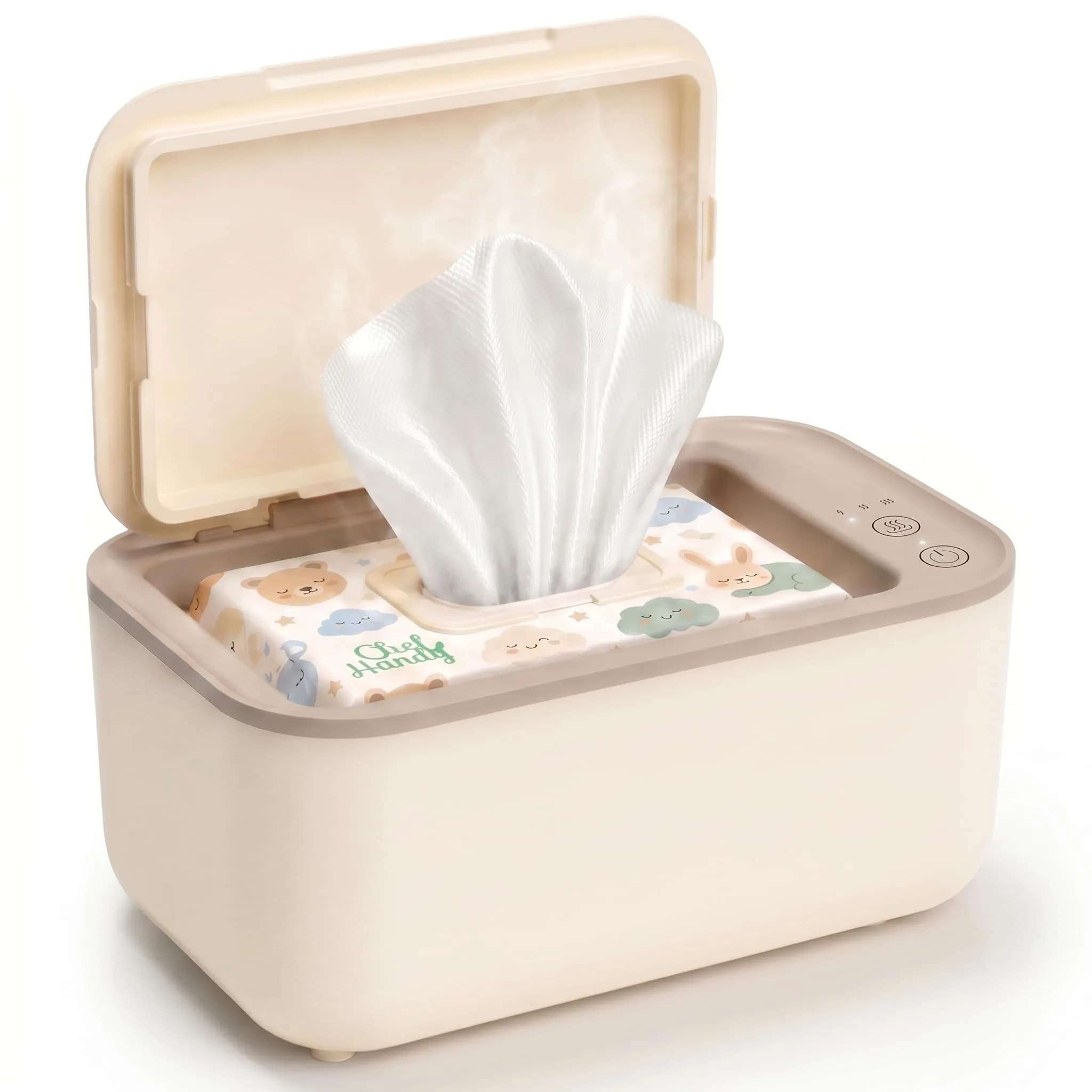 Chefhandy Yellow Baby Wipe Warmer with Surround Heating & 3 Heat Settings | Large Capacity for 100 Wipes - main product image