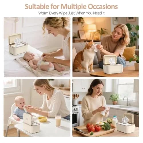Chefhandy Yellow Baby Wipe Warmer with Surround Heating & 3 Heat Settings | Large Capacity for 100 Wipes thumbnail 5